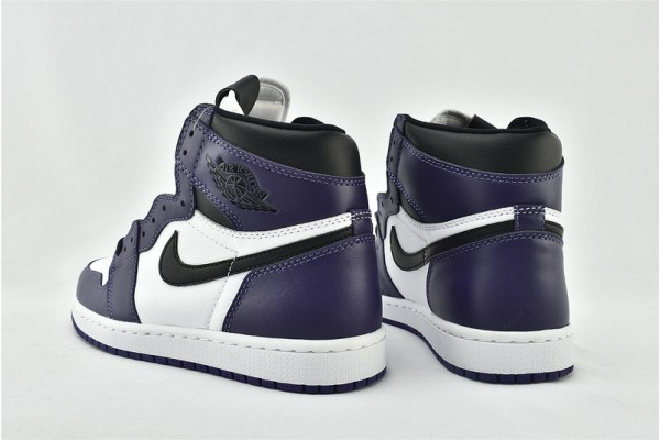Nike Air Jordan 1 Retro High OG Court Purple White Style 555088500 Womens And Mens Shoes